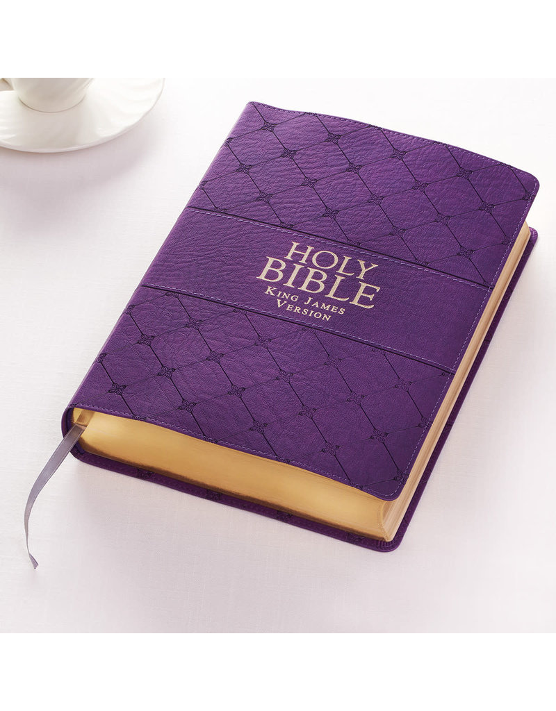 Super Giant Print Bible Purple Leathersoft