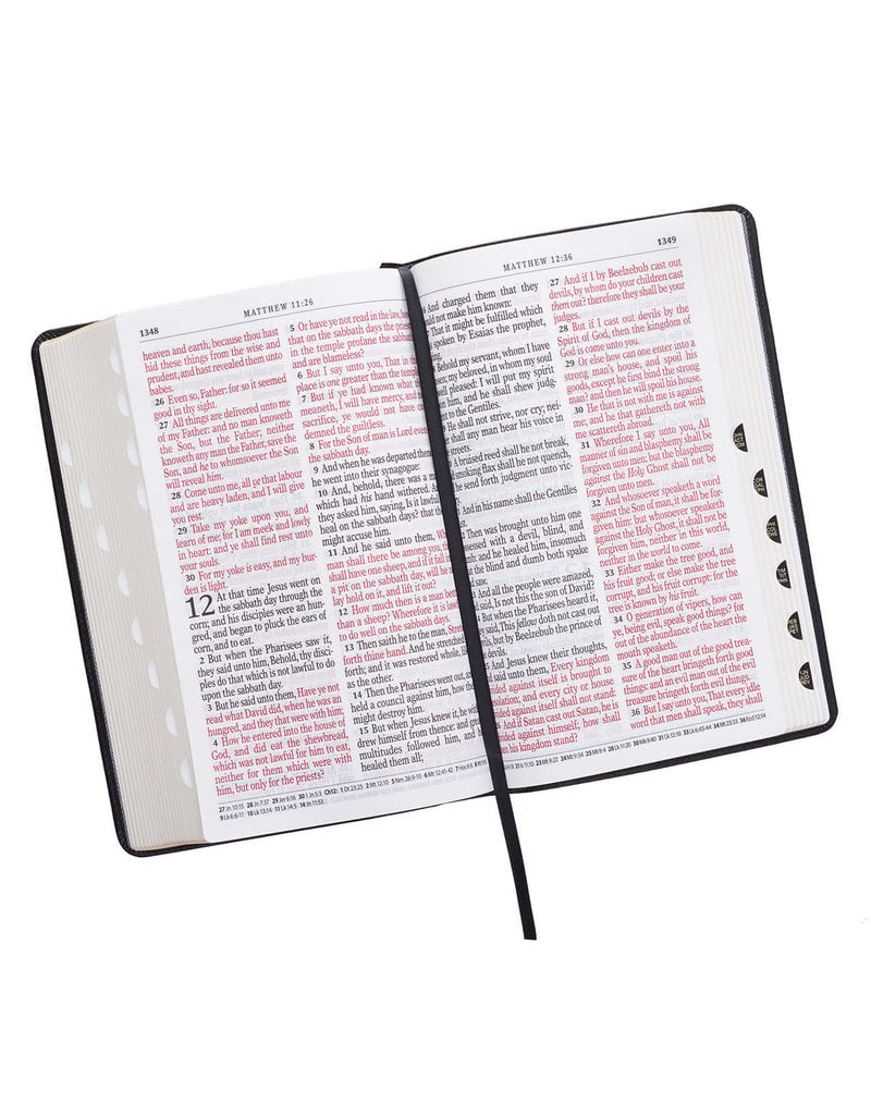 Giant Print Standard Bible Black Faux Leather With Thumb Index