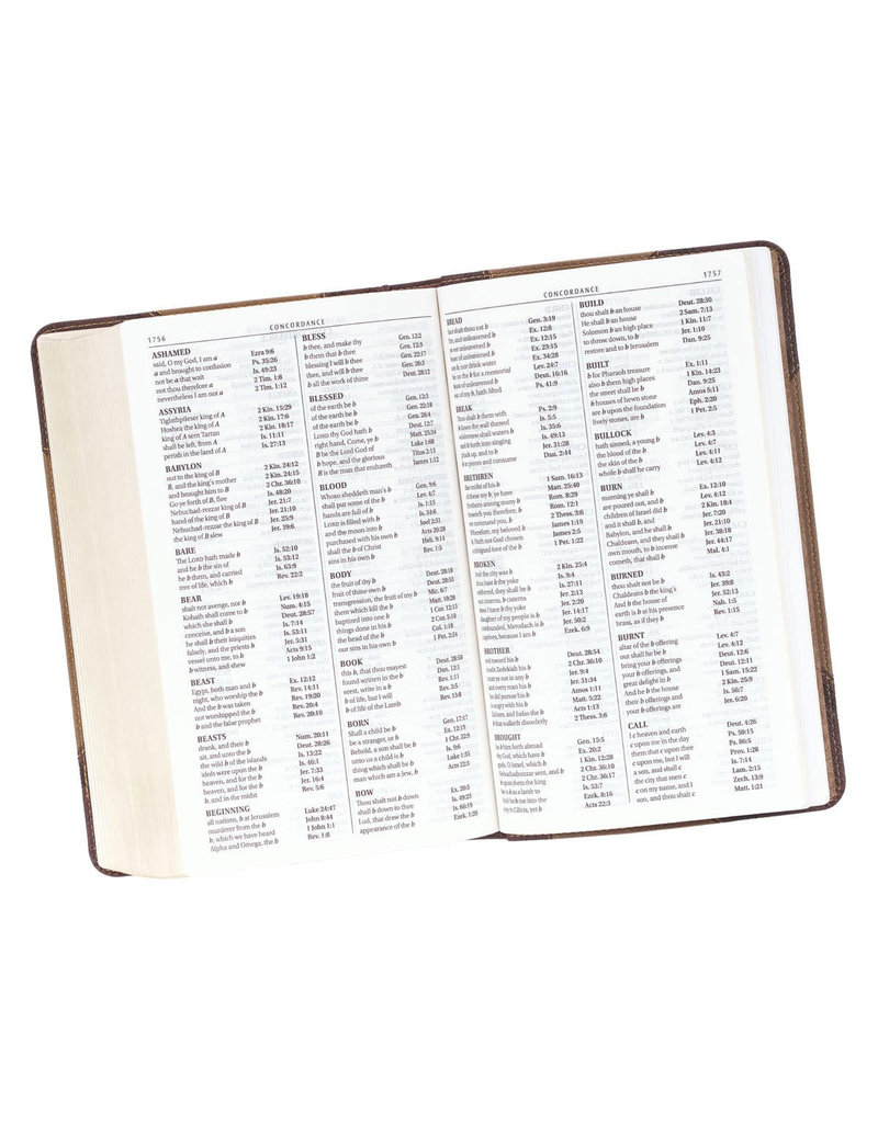 Giant Print Standard Bible Brown Portfolio Design Leathersoft