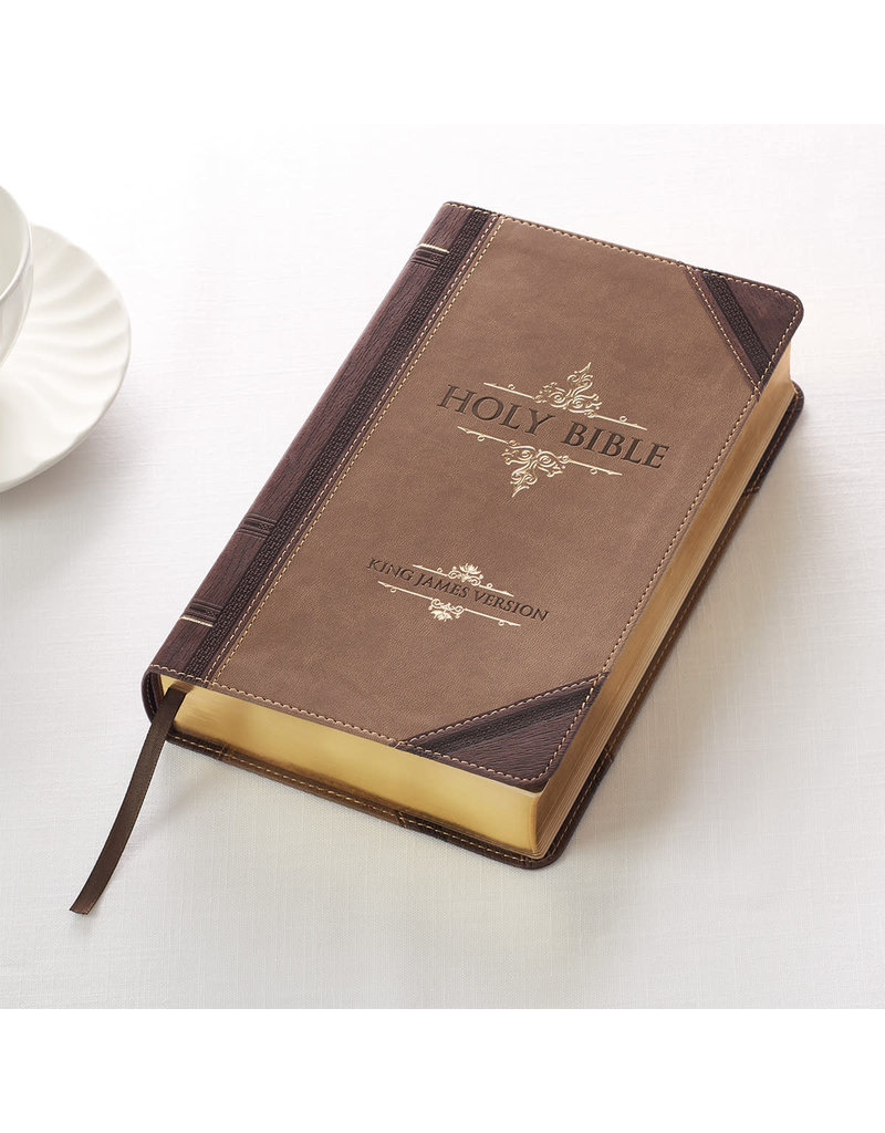 Giant Print Standard Bible Brown Portfolio Design Leathersoft