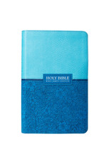 Giant Print Standard Bible Duo-tone Blue Leathersoft