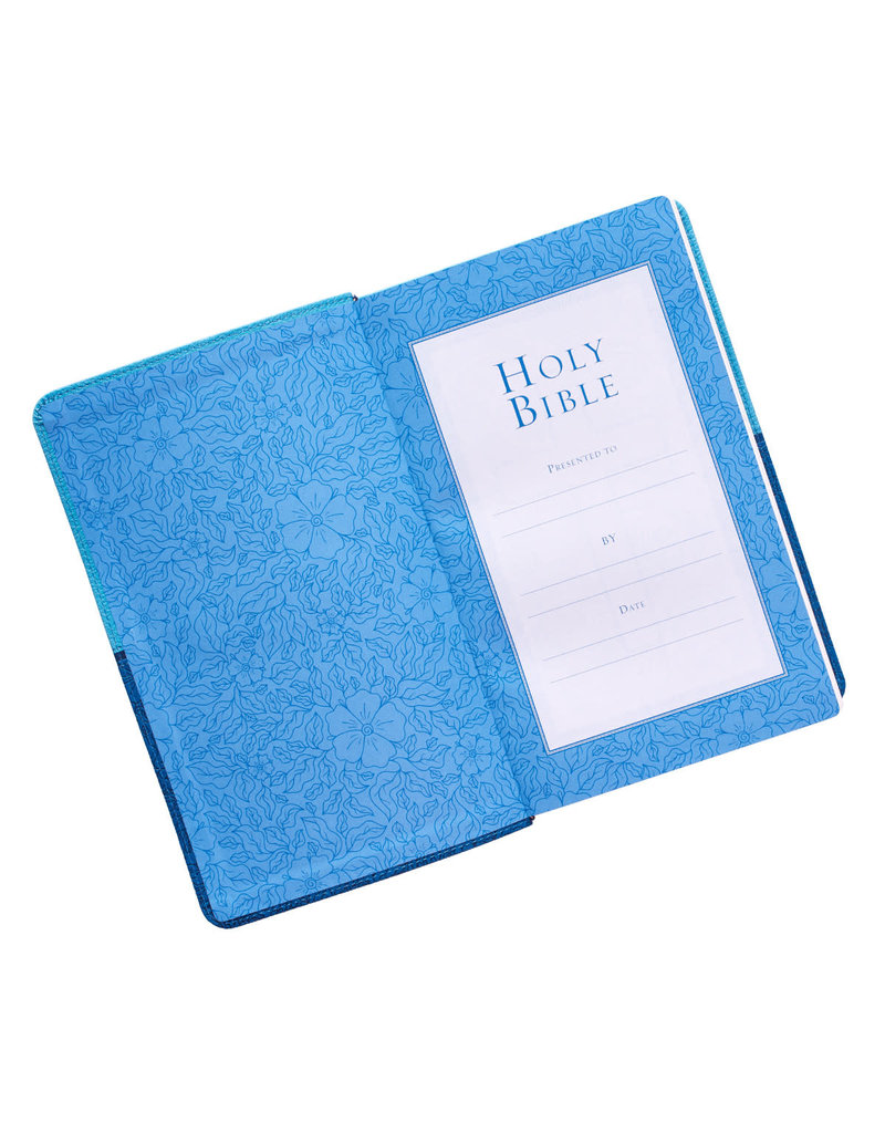 Giant Print Standard Bible Duo-tone Blue Leathersoft