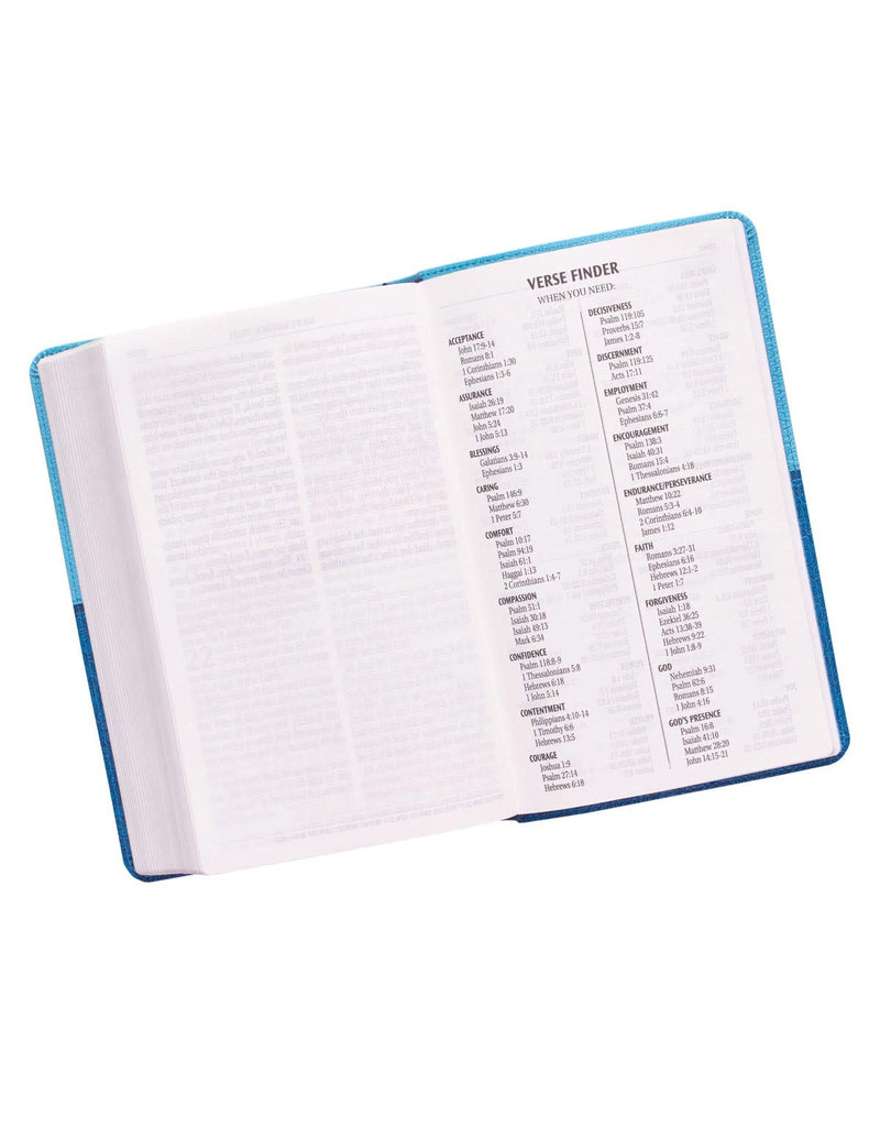 Giant Print Standard Bible Duo-tone Blue Leathersoft