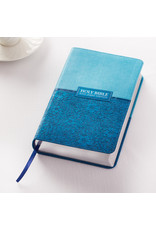 Giant Print Standard Bible Duo-tone Blue Leathersoft