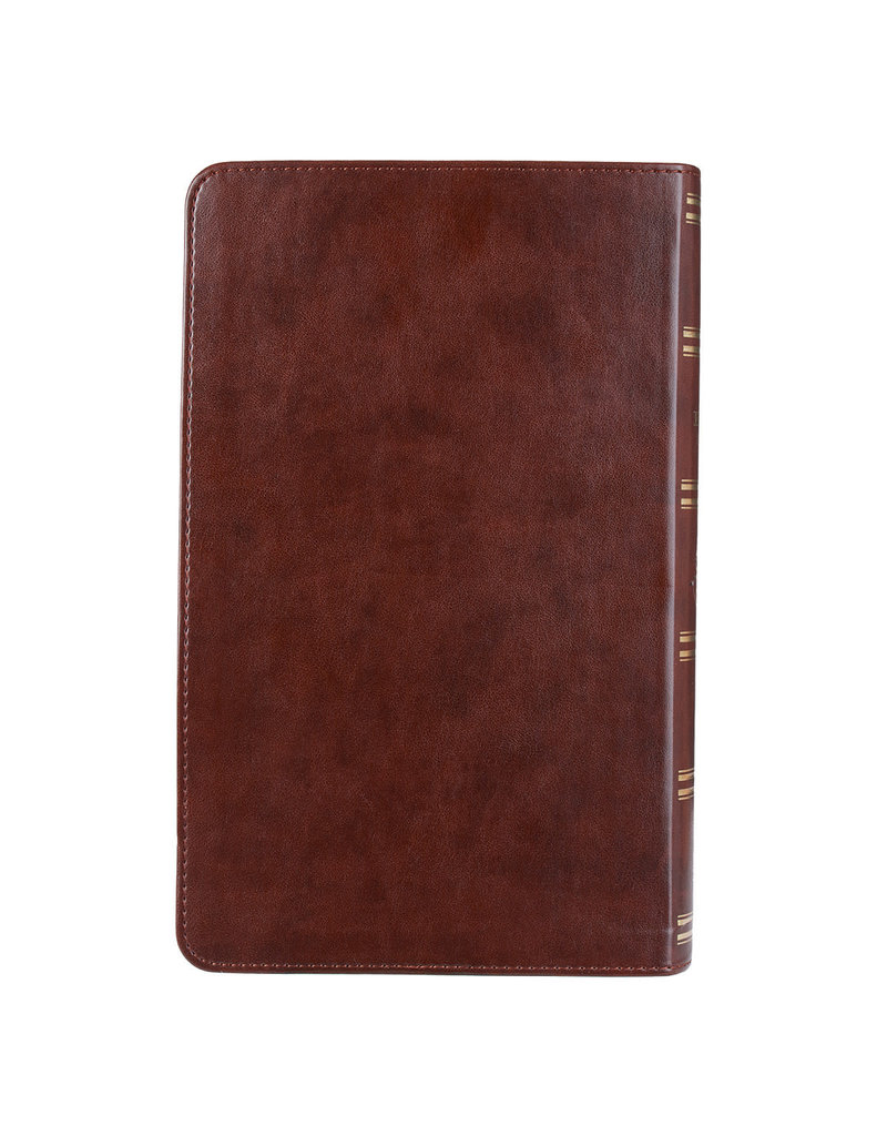 Giant Print Standard Bible Duo-tone Brown Leathersoft