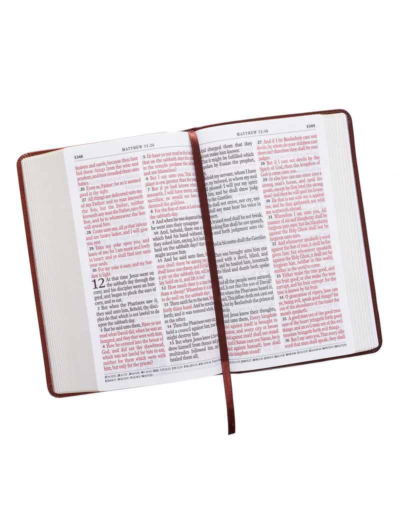 Giant Print Standard Bible Duo-tone Brown Leathersoft