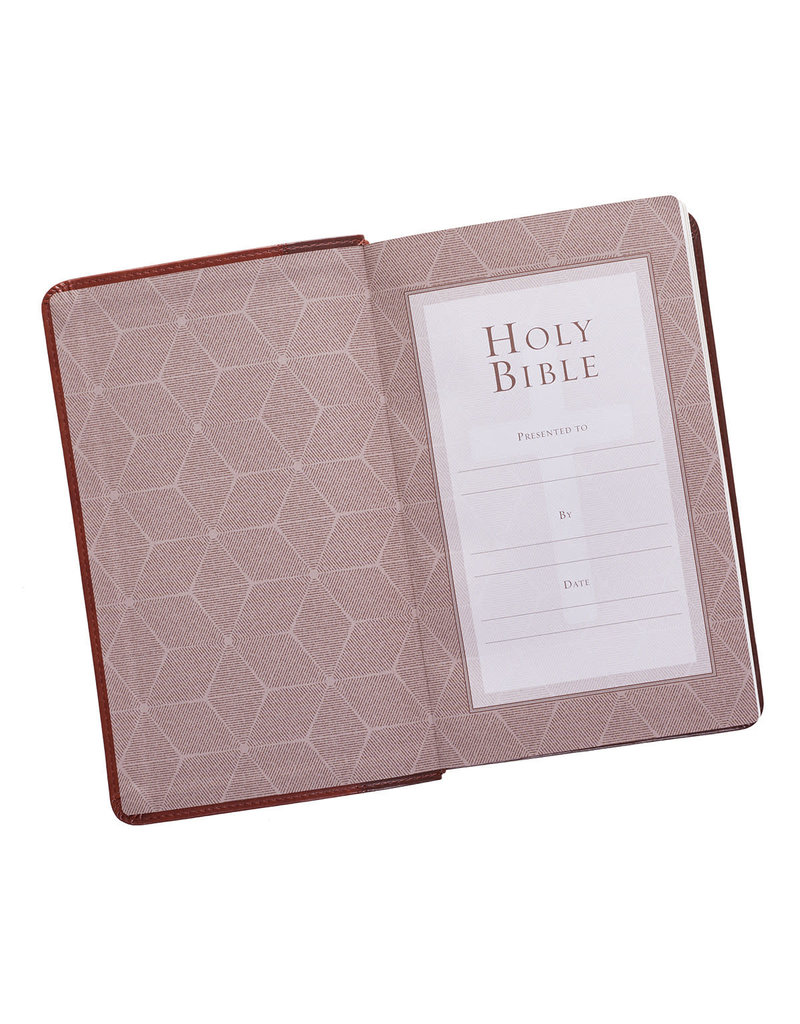 Giant Print Standard Bible Duo-tone Brown Leathersoft