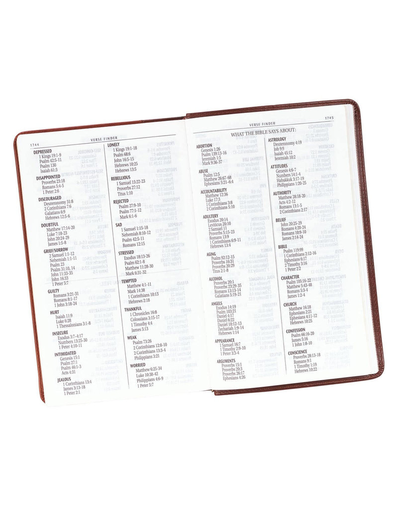 Giant Print Standard Bible Duo-tone Brown Leathersoft