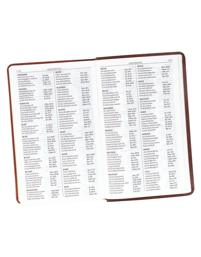 Giant Print Standard Bible Duo-tone Brown Leathersoft