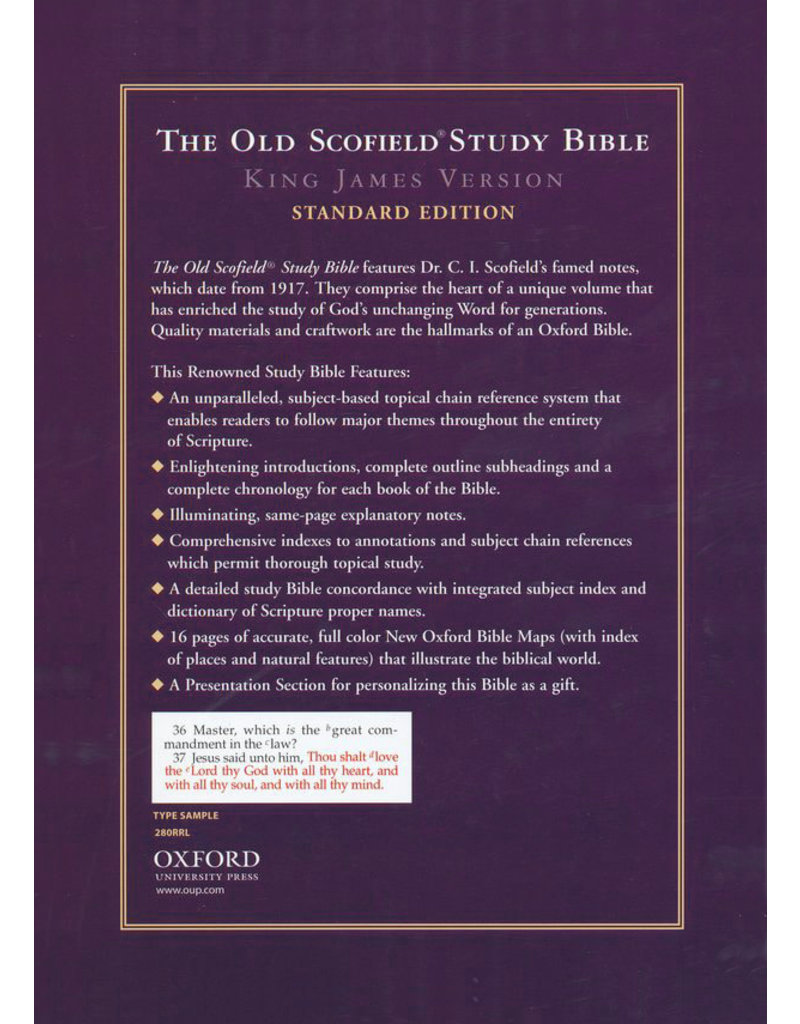Old Scofield Study Bible Standard Edition Black Bonded Leather Thumb-Indexed