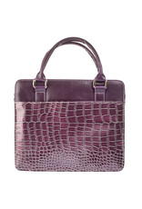 Purse Style with Crocodile Embossing in Purple Bible Cover