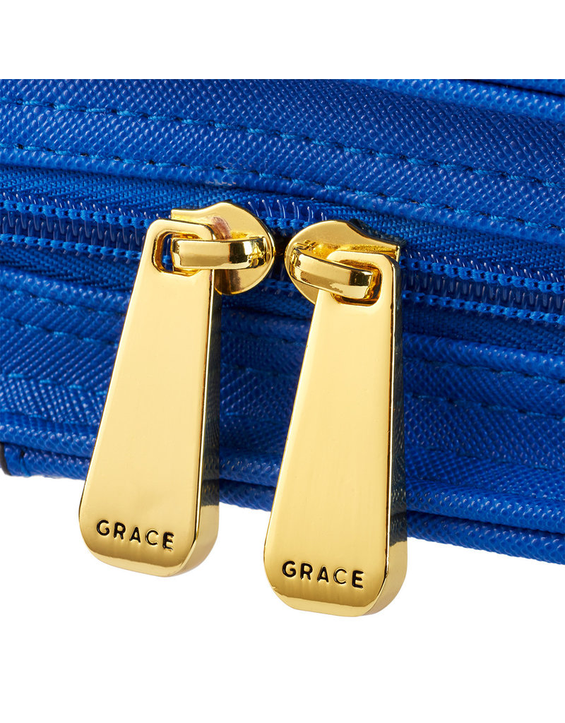 Amazing Grace Blue Faux Leather Purse-style Fashion Bible Cover