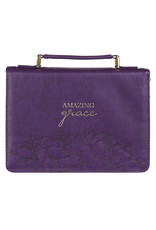 Amazing Grace Purple Faux Leather Fashion Bible Cover