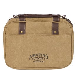 Amazing Grace Tan Canvas Classic Bible Cover