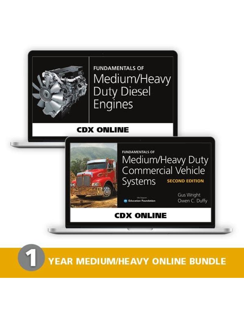 Medium/Heavy Duty Commercial Vehicle Systems Second Edition ONLINE + Medium/Heavy Duty Diesel Engines ONLINE - 1 Year Access Code