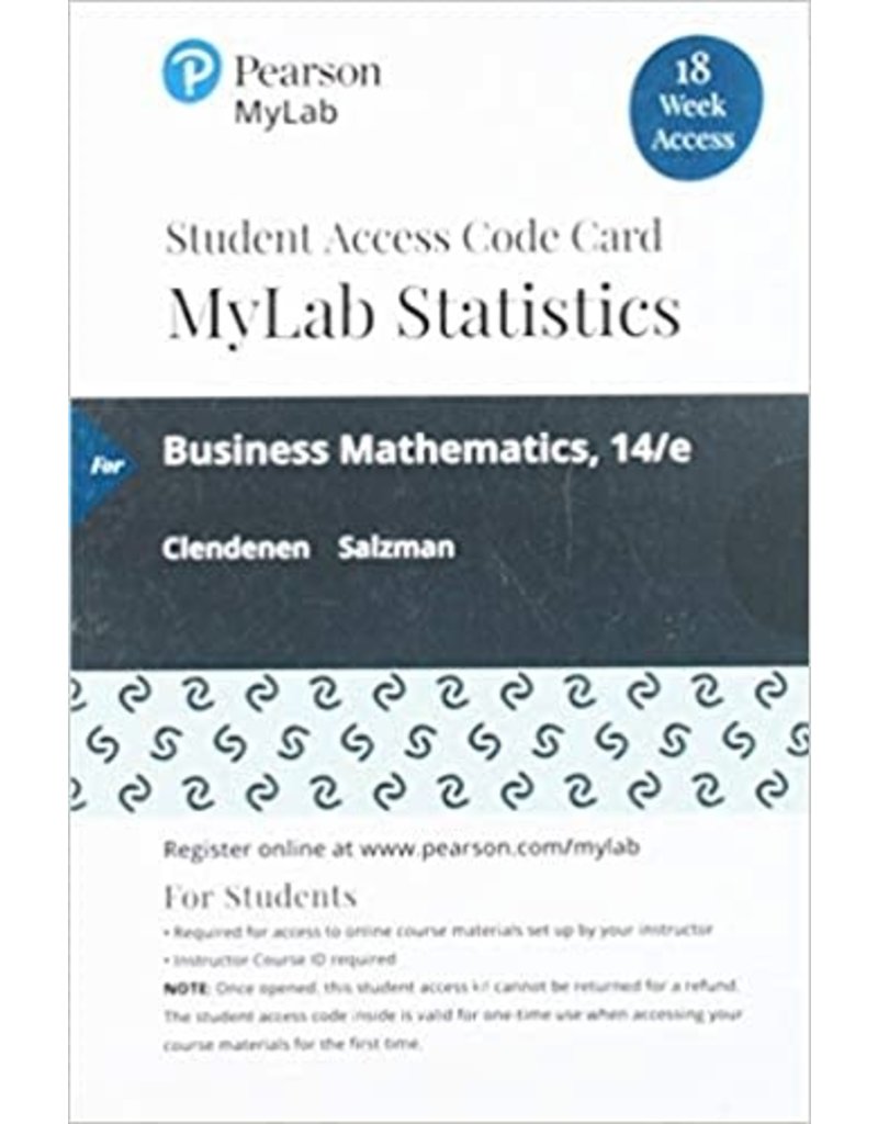 MyLab Math for Business Mathematics 18 Week Access Card