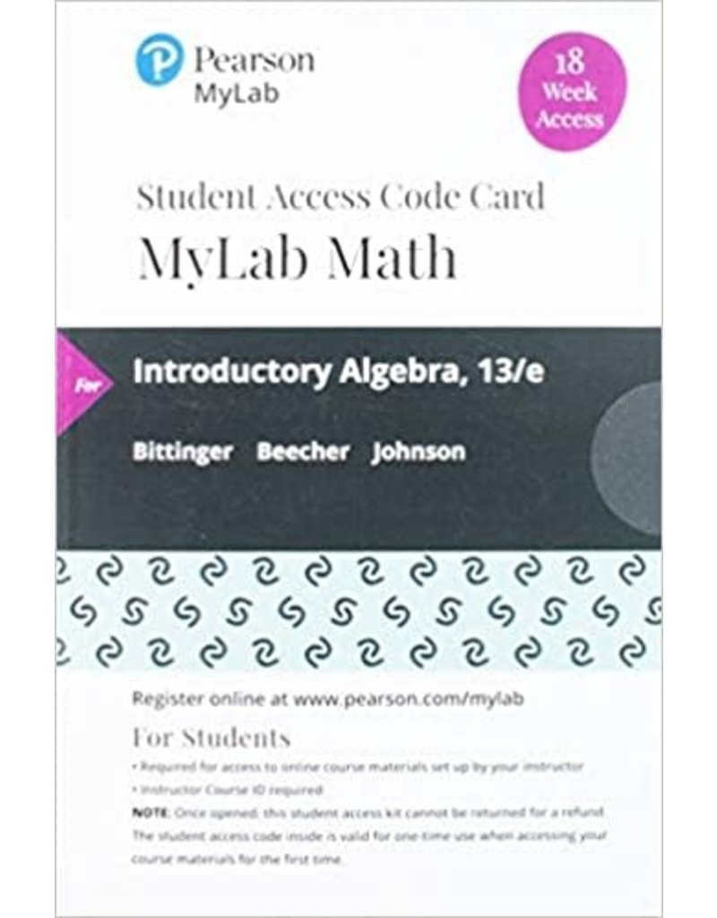 Introductory Algebra MyLab Math Access Card (18 Week)