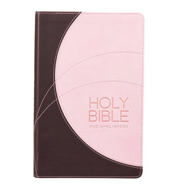 Brown and Pink Faux Leather King James Version Deluxe Gift Bible