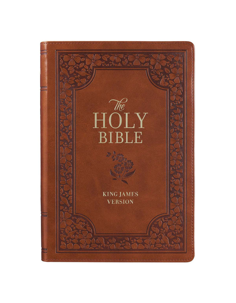 Giant Print Full-Size Bible Tan Leathersoft Thumb Indexed