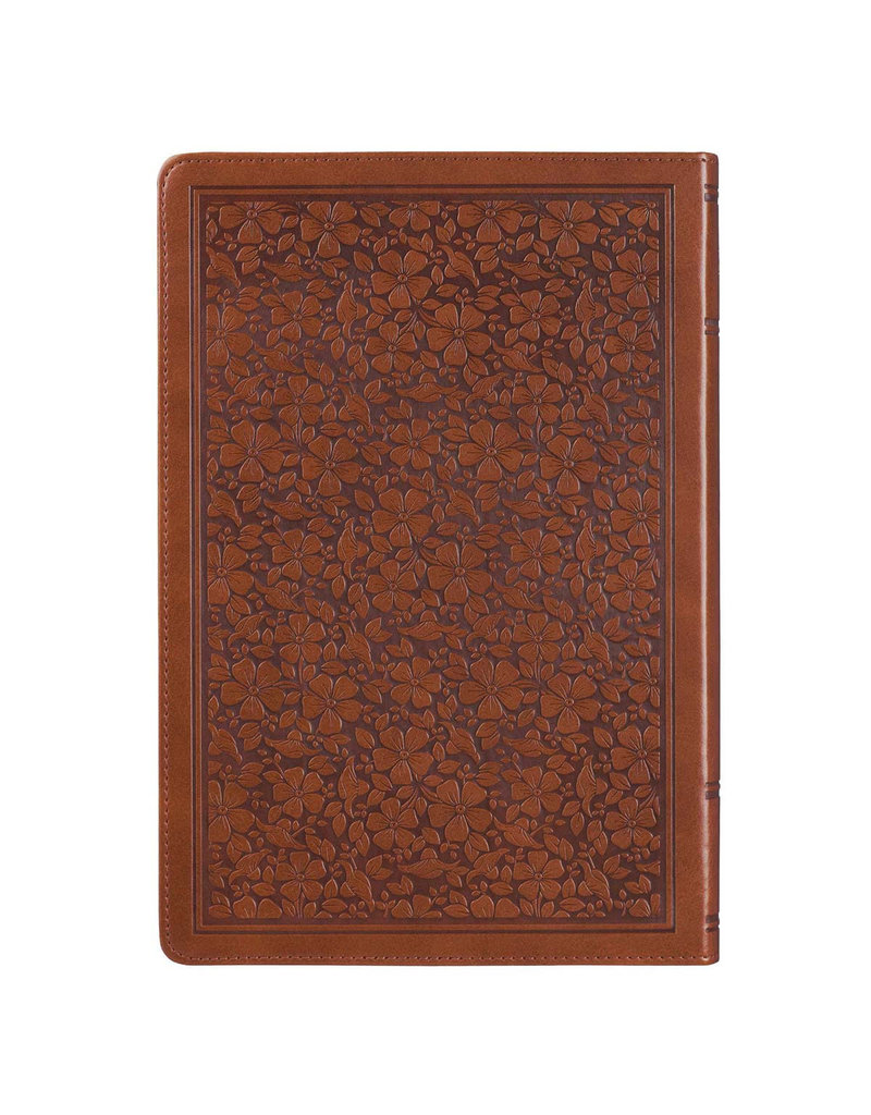 Giant Print Full-Size Bible Tan Leathersoft Thumb Indexed