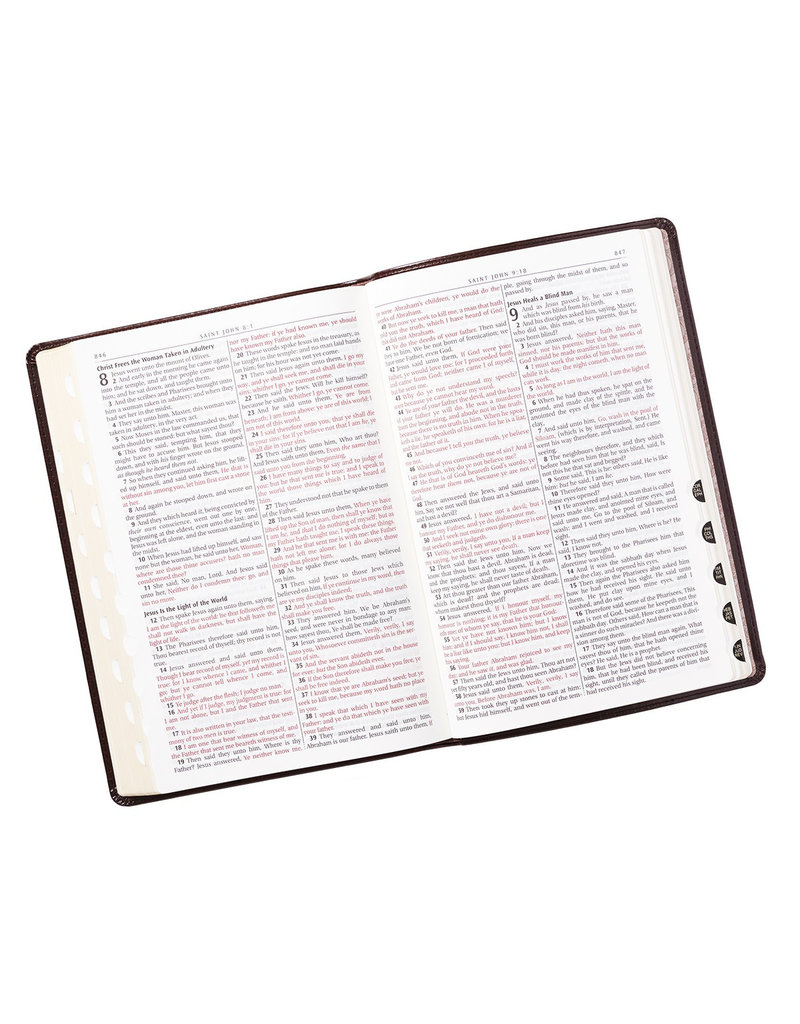Thinline Large Print Bible Dark Brown Leathersoft Thumb Indexed