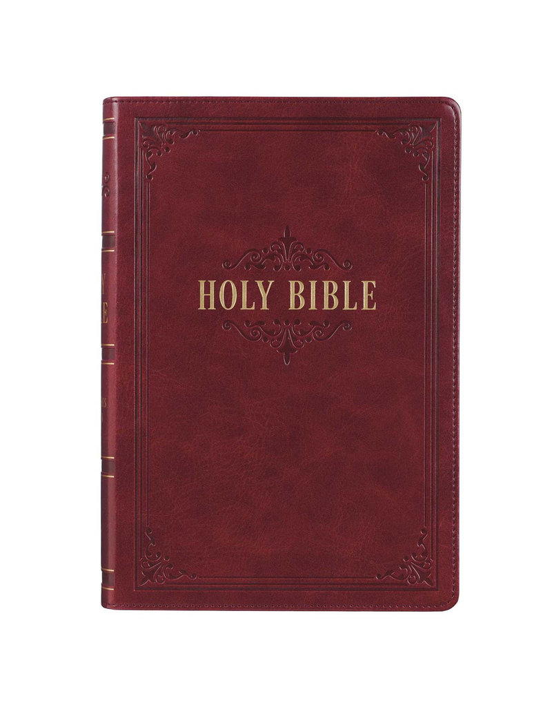 Giant Print Full-Size Bible Burgundy Leathersoft Thumb Indexed