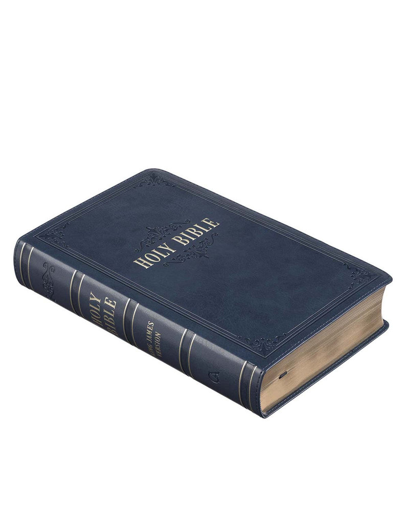 Giant Print Standard BibleDark Blue Leathersoft Thumb Indexed