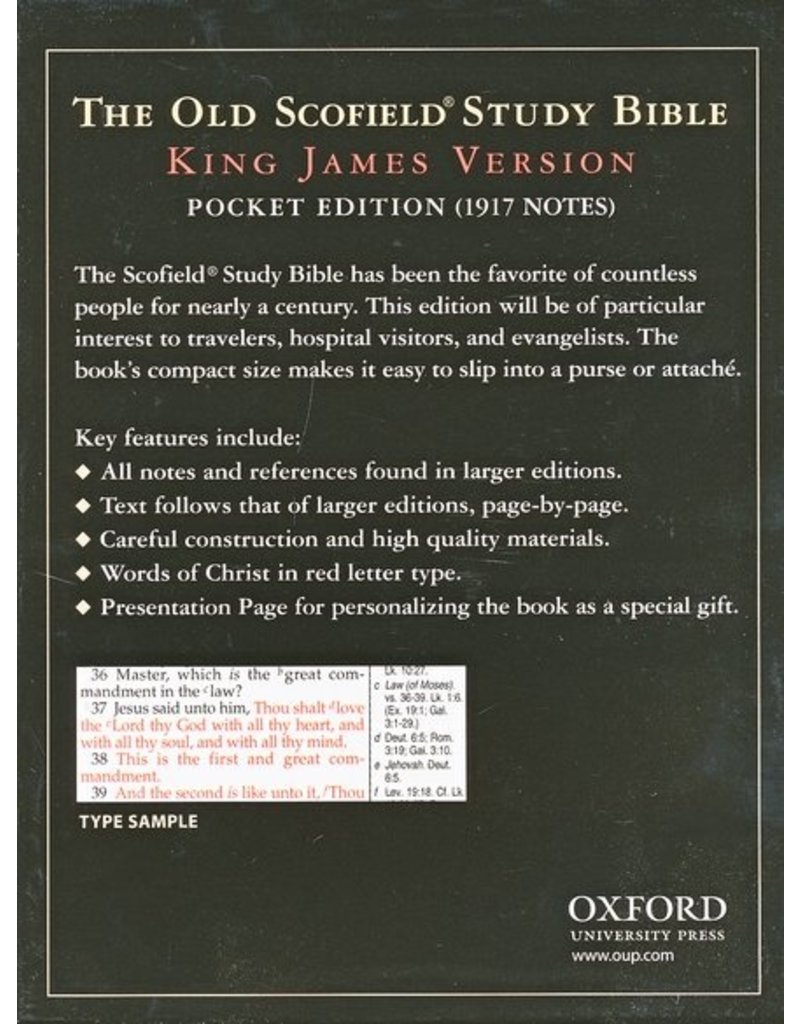 Old Scofield Study Bible KJV Pocket Edition Brown/Tan