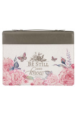 Be Still And Know Faux Leather Bible Cover - Pslam 46:10