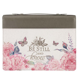 Be Still And Know Faux Leather Bible Cover - Pslam 46:10