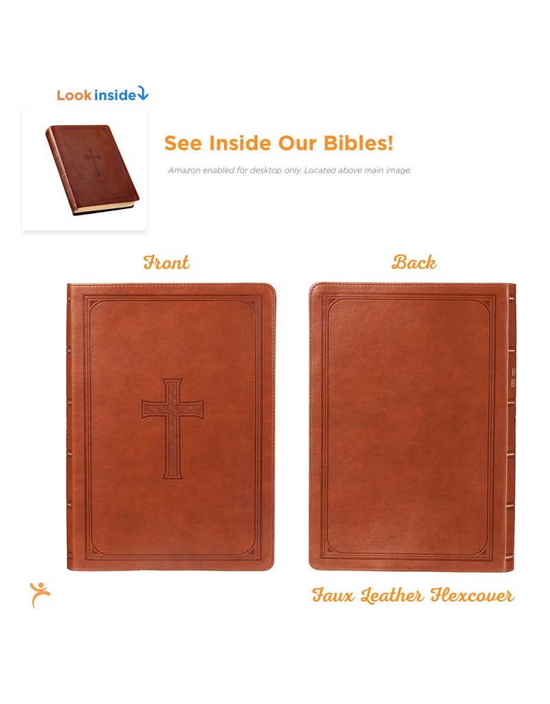 Super Giant Print Bible Brown Leathersoft