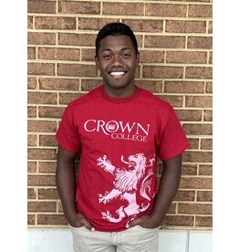 Crown College Large Lion Unisex Antique Cherry Red