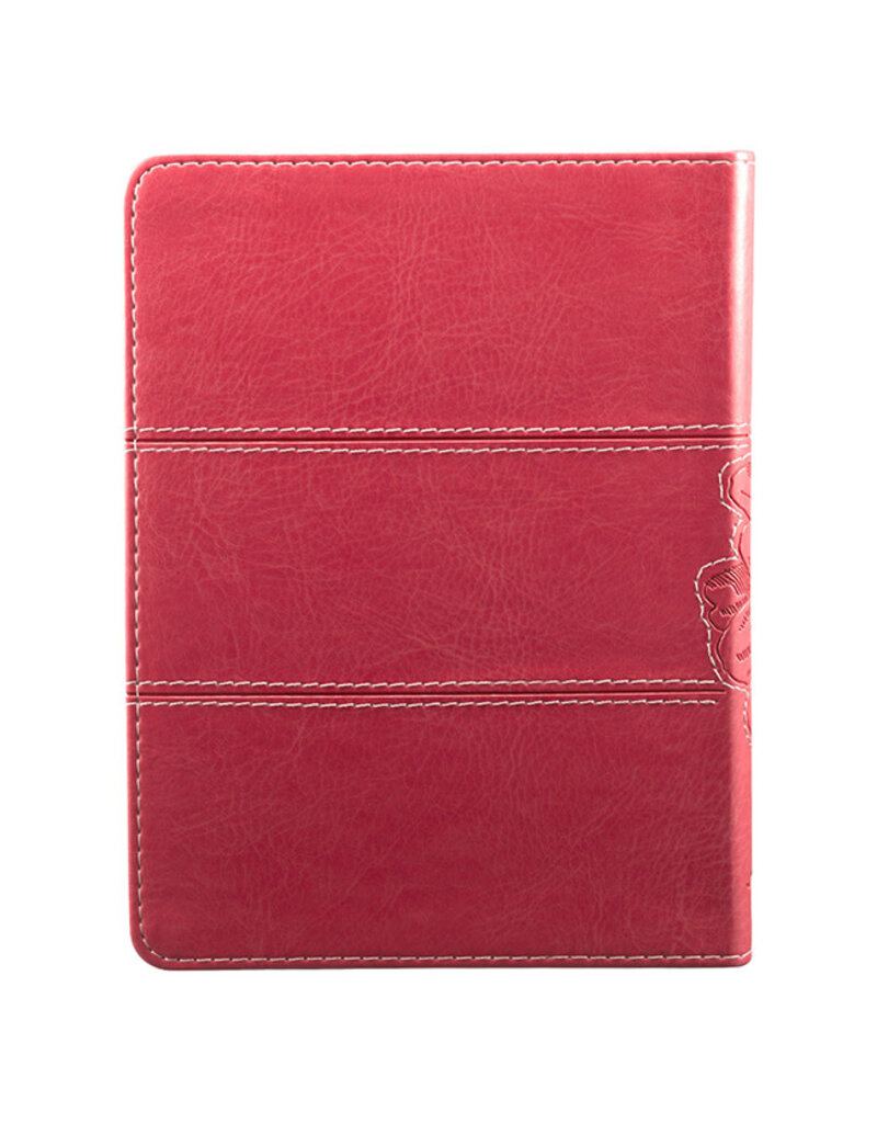 With God All Things Are Possible Fuchsia Pink Faux Leather Handy-sized Journal - Matthew 19:26