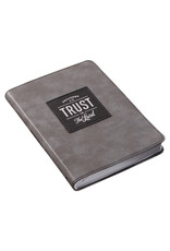 Trust in the LORD Gray Faux Leather Handy-sized Journal - Proverbs 3:5