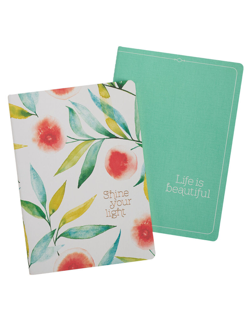Shine Your Light Orange Blossoms Notebook Set