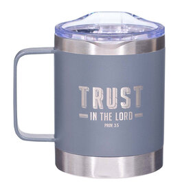 Trust the LORD Cool Gray Camp-style Stainless Steel Mug - Proverbs 3:5