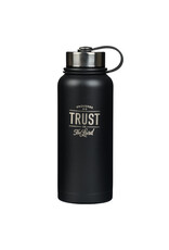 Trust in the Lord Black Stainless Steel Water Bottle - Proverbs 3:5