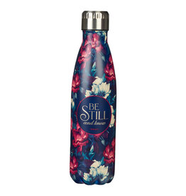Be Still and Know Navy Stainless Steel Water Bottle