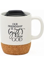 Our Friendship is a Gift White/Cork Mug