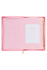 Blossom Pink Faux Leather King James Version Deluxe Gift Bible with Thumb Index and Zippered Closure