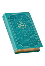 Teal Faux Leather Giant Print Standard-size King James Version Bible with Thumb Index