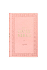 Sunrise Pink Faux Leather Giant Print Standard-size King James Version Bible with Thumb Index