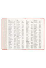 Sunrise Pink Faux Leather Giant Print Standard-size King James Version Bible with Thumb Index