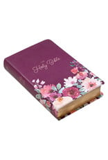 Purple Floral Faux Leather Giant Print Standard-size KJV Bible