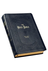 Black Framed Faux Leather Giant Print Full-size King James Version Bible with Thumb Index