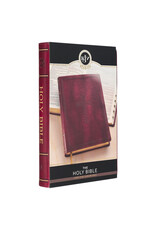 Burgundy Cross Faux Leather Large Print Thinline King James Version Bible with Thumb Index