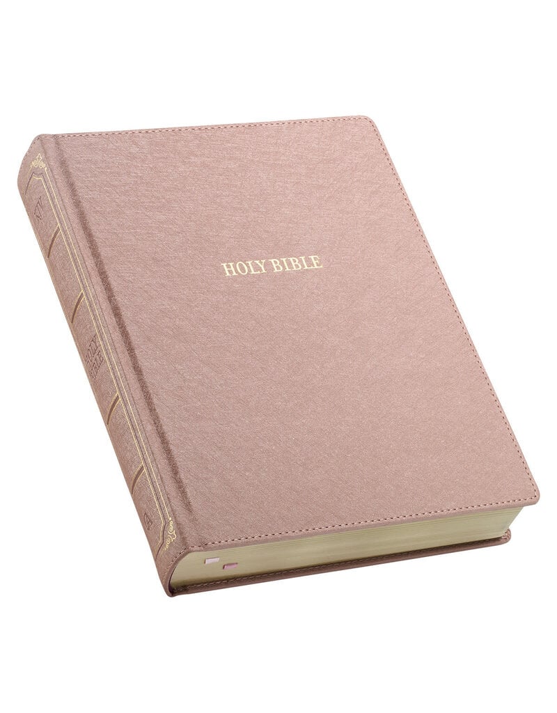 Pearlescent Mauve Faux Leather Hardcover Large Print KJV Note-taking Bible