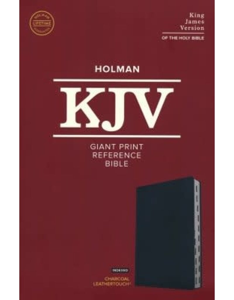 Giant Print Reference Bible Charcoal Leathertouch