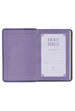 Purple Faux Leather KJV Mini Pocket Bible