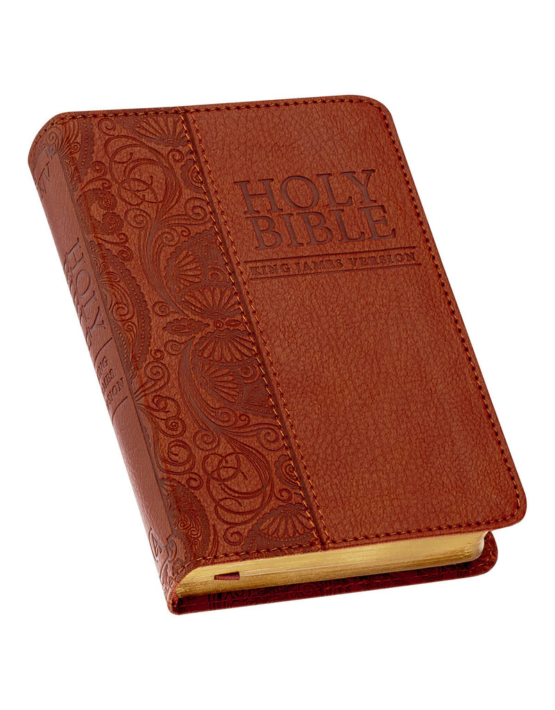 Toffee Brown Faux Leather KJV Mini Pocket Bible